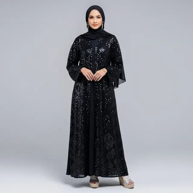 Model Gamis Abaya Arab yang Elegan/Ilustrasi Gemini AI