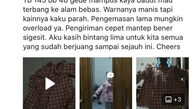 Testimoni Kocak Pembeli Saat Beli Baju Kebesaran di Online Shop, Bikin Ngakak. (Sumber: Twitter/@txtdarionlshop)