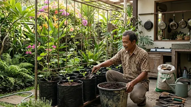 Cara Membuat Kebun Timun Gantung dari Rak Bekas yang Hemat Tempat