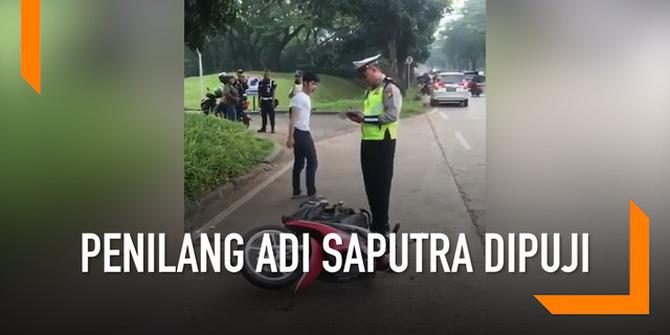 VIDEO: Polisi yang Menilang Adi Saputra Dipuji Mabes Polri