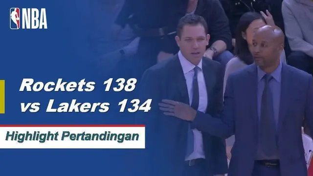 Cuplikan Pertandingan NBA : Rockets 138 vs Lakers 134