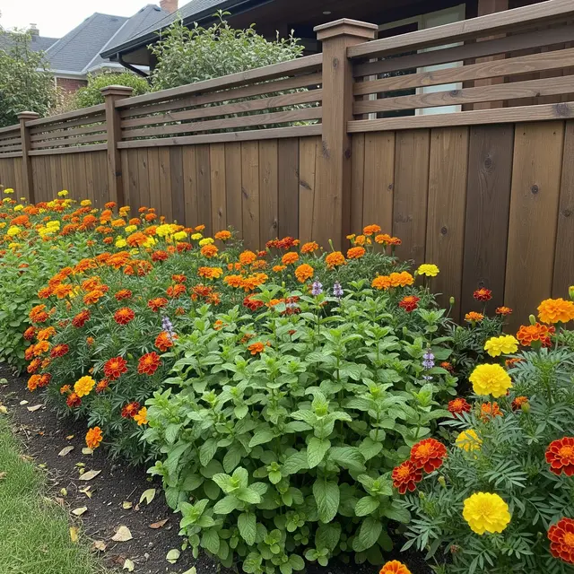 Model Pagar Kayu dengan Tanaman Hijau Bebas Ular (Image by Gemini AI)