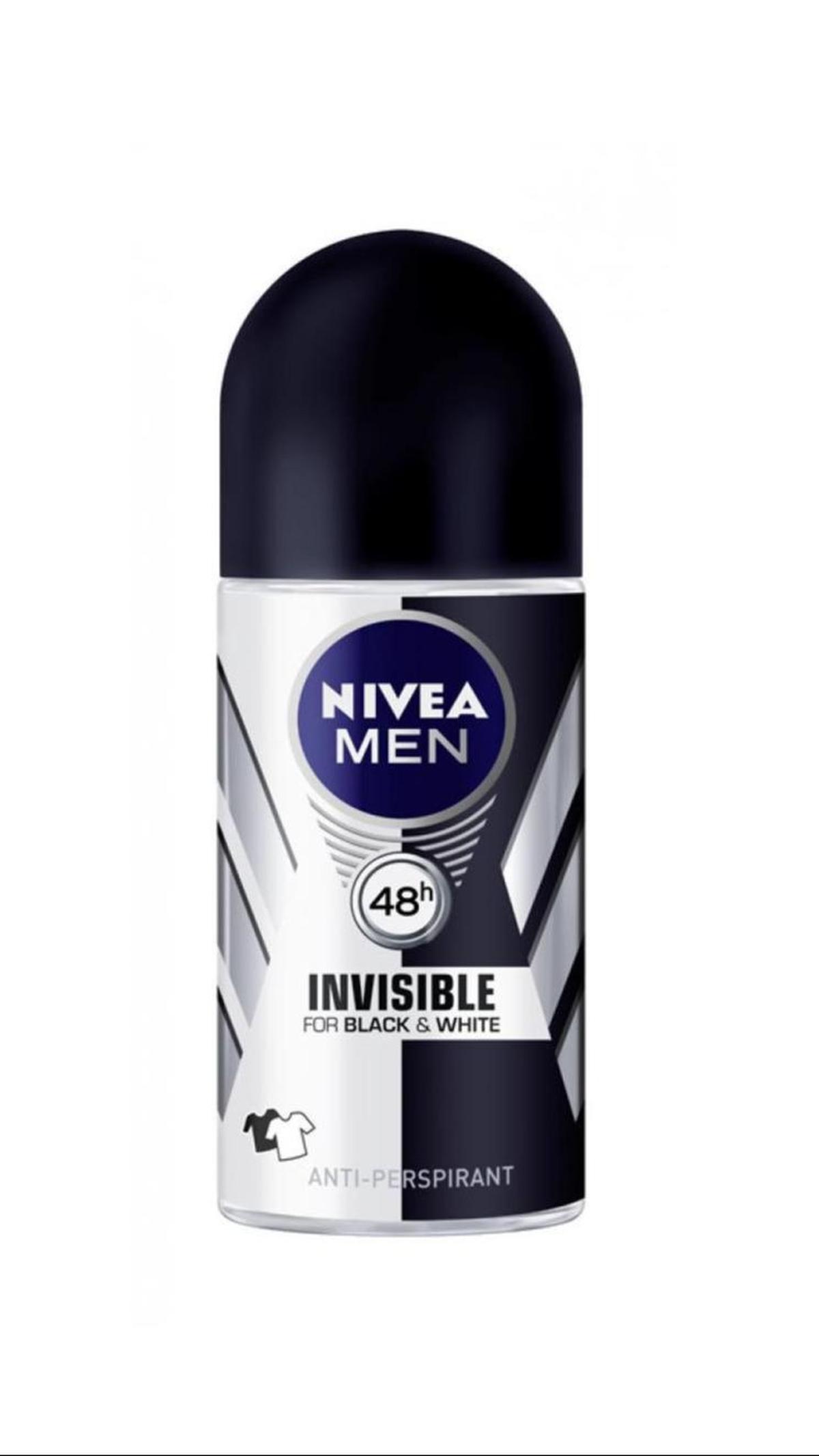 3. Nivea Men Black &amp; White Invisible Original Deodorant Roll On<br>