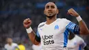 Gelandang serang Marseille, Dimitri Payet tercatat mampu mencetak 6 gol dan 4 assist dari 10 penampilannya di Liga Prancis. Hal itu membuat pria 34 tahun tersebut hanya terpaut dua gol dari sang pemuncak klasemen top skor sementara. (AFP/Christophe Simon)