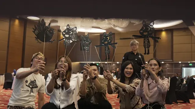 Para pelajar dan komunitas di Medan belajar animasi wayang. (Istimewa)