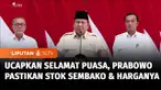 Presiden Prabowo Subianto mengucapkan selamat menjalankan ibadah puasa kepada seluruh umat muslim di Indonesia. Di bulan Ramadan hingga lebaran, selain berfokus pada stok sembako dan pengendalian harga, Pemerintah akan memberikan diskon tarif tol dan...