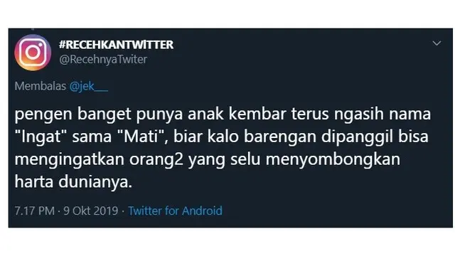 Nama Anak Kembar Versi Netizen Ini Bikin Ketawa Ngakak
