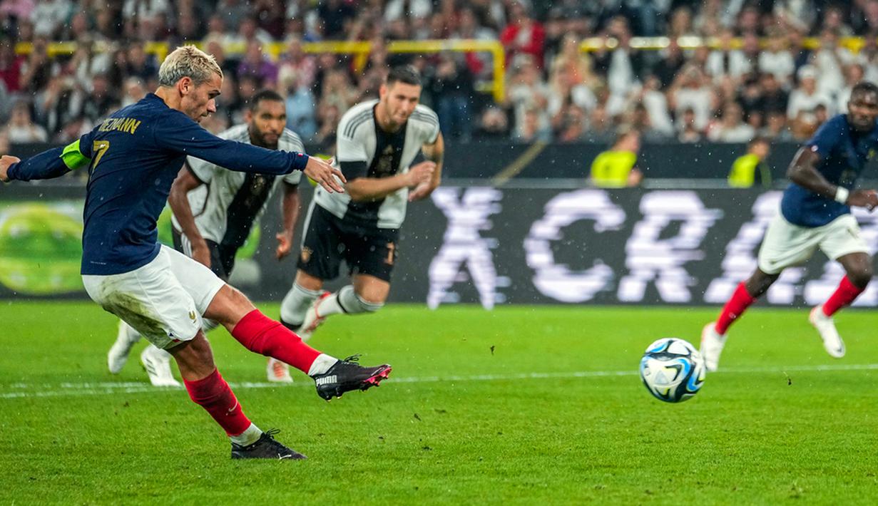 Prancis hanya bisa membalas melalui penalti Antoine Griezmann pada menit ke-89. (AP Photo/Martin Meissner)