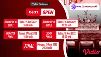 Link Live Streaming WTA Bett1 Open 2022 di Vidio Pekan Ini, 15-19 Juni 2022. (Sumber : dok. vidio.com)