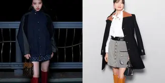 Jadi main event acara, Hyein New Jeans tampil mengesankan dengan oversize jacket, Donna High Boot, dan tas dari koleksi Fall-Winter 2023. [Foto: Louis Vuitton].