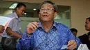 Mantan Direktur Usaha Mikro Kecil dan Menengah (UMKM) PT BRI Tbk,  Djarot Kusumayakti memberikan keterangan pers di Jakarta, Senin (8/6/2015). Djarot resmi didapuk menggantikan Lenny Sugihat sebagai Dirut Perum Bulog. (Liputan6.com/Johan Tallo)