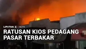 Ratusan Kios Pedagang di Pemalang Ludes Terbakar