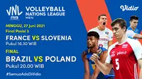 Link Live Streaming Grand Final Men’s Volleyball Nations League di Vidio, Minggu 27 Juni. (Sumber : dok. vidio.com)