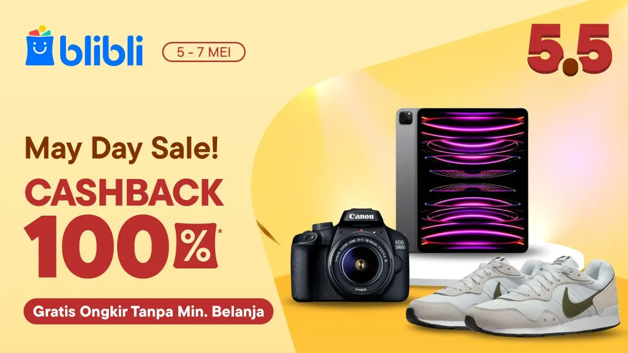 PT Global Digital Niaga Tbk (BELI) tawarkan promo dan harga spesial untuk barang-barang dan bahan makanan penunjang healthy lifestyle di May Day Sale 5.5 Blibli yang akan segera berlangsung di 5-7 Mei 2024. (Dok BELI)