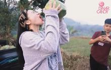 Mendadak jadi Warlok, ini Potret Dinar Candy Nikmati Buah Kelapa dan Nangka di Kampung Halaman dari Hasil Panen Sendiri