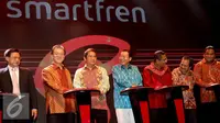 Suasana peluncuran jaringan 4G LTE Advanced di 22 kota di Indonesia, Rabu (19/8/2015). Smartfren juga memperkenalkan paket baru yang disebut Smartplan Limitless. (Liputan6.com/Faizal Fanani)