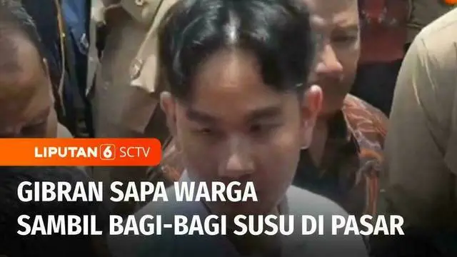 VIDEO: Gibran Rakabuming Blusukan ke Pasar Usai Retreat Kabinet