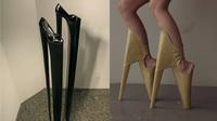 6 Kreasi Unik Sepatu Hak Tinggi dengan Desain Tak Biasa, Kocak (sumber: Twitter/jeykezzz/mawa_rrrrrrrr)