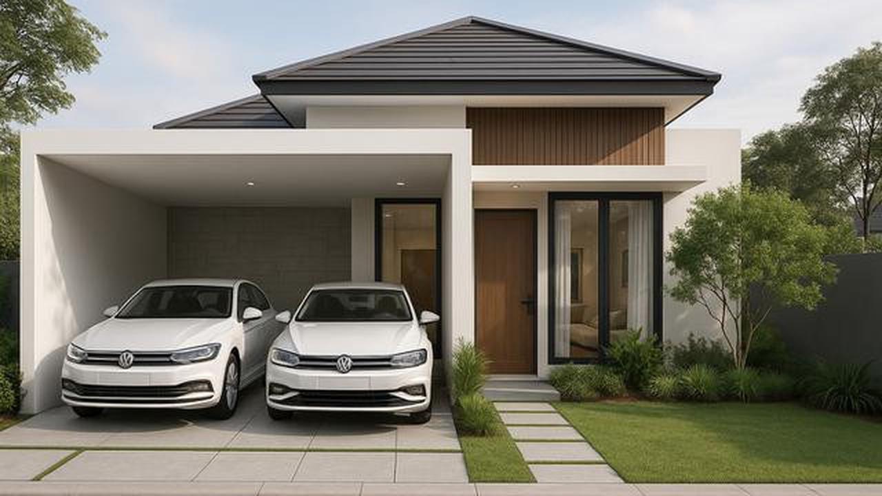 8 Inspirasi Desain Rumah 6x12 dengan Garasi 2 Mobil, Ide Hunian Menarik 2025