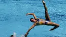 Aksi tim renang indah Prancis dalam kualifikasi Olimpiade 2016 di Rio de Janeiro, Brasil, (6/3/2016). (Reuters/Sergio Moraes)