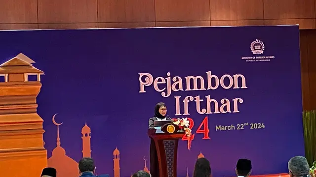 Retno Marsudi menyebut, solidaritas global dipertanyakan ketika UNICEF melaporkan kematian lebih dari 13.000 anak-anak korban yang tersisa hidup dalam kelaparan (Liputan6.com/Teddy Tri Setio Berty).