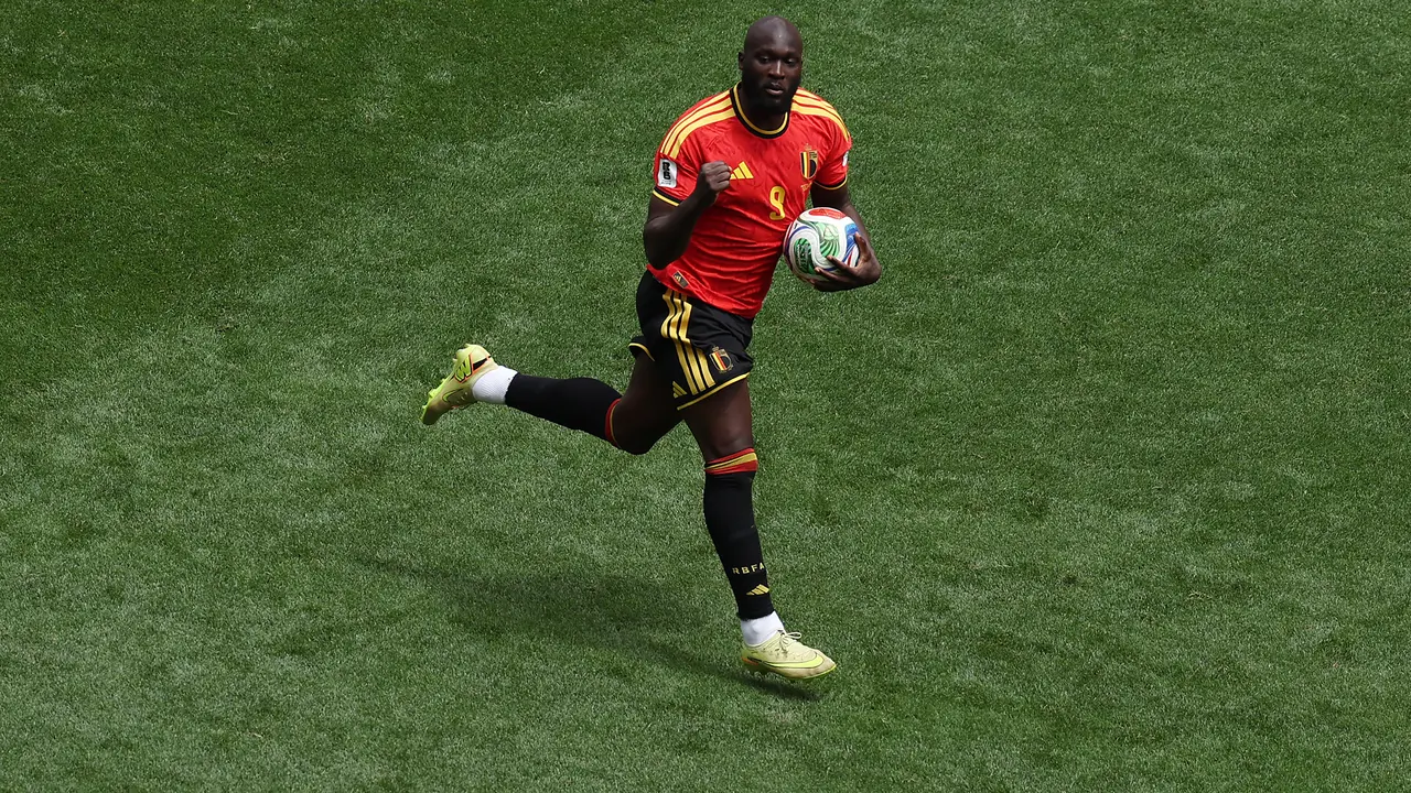 Pemain Belgia Romelu Lukaku