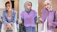 Padu padan kemeja warna biru dengan knit vest lilac, long pants, dan sneakers seperti Alfi Siregar bisa jadi pilihan untuk hangout yang nyaman dan stylish. [IG/alfisrg].