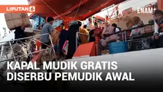 Ratusan Pemudik Awal Mengantre Naik Fasilitas Kapal Mudik Gratis di Banyuwangi