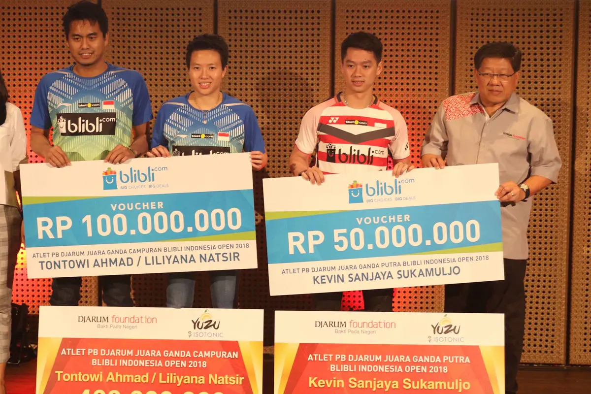 Tontowi Ahmad, Liliyana Natsir, dan Kevin Sanjaya Sukamuljo