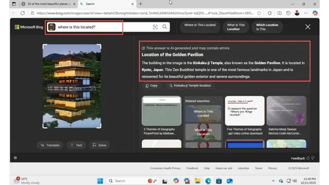 Mencari Jawaban Melalui Bing dengan Visual Seacrh Setelah Menangkap Layar. (Doc. Windows Latest)