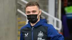 Kieran Trippier resmi menjadi pemain Newcastle United pada Jumat (7/1/2022) usai didatangkan dari Atletico Madrid dengan nilai transfer sebesar 12 juta pound. (AFP/Paul Ellis)