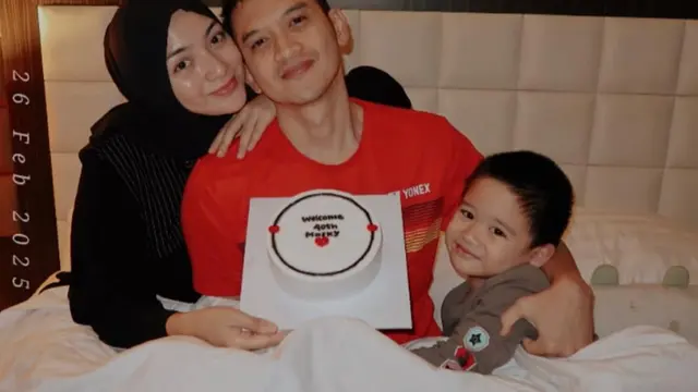 Rezky Aditya dapat kejutan manis dari istri dan anak. (credit:instagram.com/citraciki)