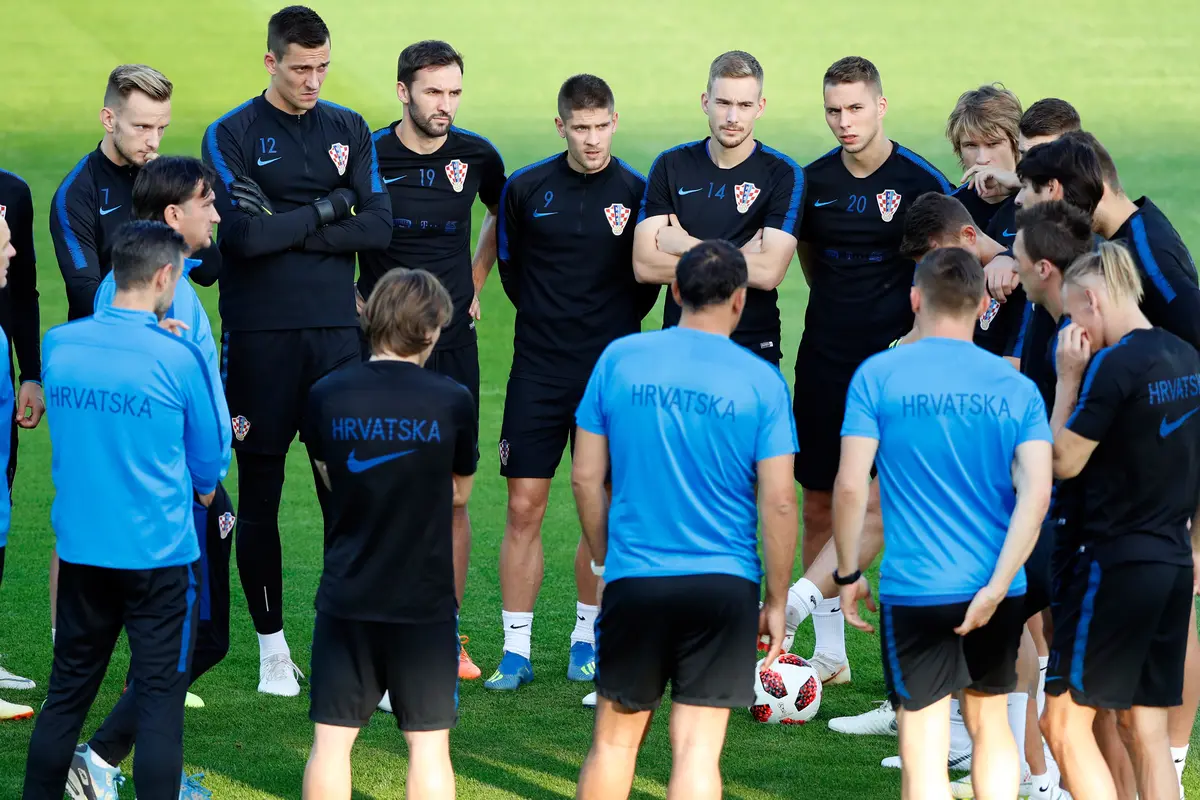 Melihat Latihan Timnas Kroasia Jelang Hadapi Prancis di Final