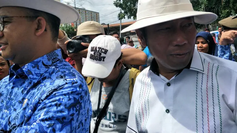 Anies Baswedan dan Lulung di Tanah Abang.