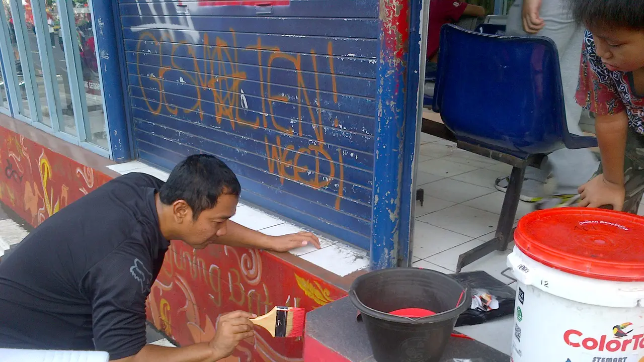 Aksi Nyentrik Wali Kota Semarang Lawan Vandalisme