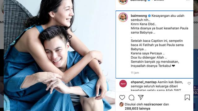 Unggahan Baim Wong. (Foto: Instagram @baimwong)