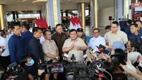 Presiden Prabowo Subianto usai meresmikan Stasiun Tanah Abang Baru, Jakarta Pusat. (Liputan6.com/Rio Ferdinand Muhammad Eka Putra)