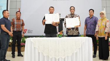 MoU PT Timah dengan TNI AD untuk pengamanan kerja. (Istimewa).