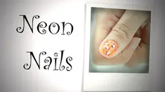 Tutorial nail art untuk kuku neon.