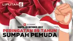 Peringatan 89 Tahun Sumpah Pemuda, Sabtu, 28 Oktober 2017 di Istana Bogor dengan tema 'Kita Tidak Sama, Kita Kerjasama'