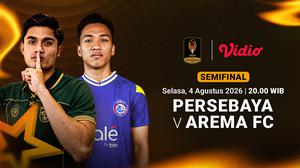 Persebaya vs Arema FC: Derbi Jawa Timur Siap Panaskan Semifinal Piala Presiden 2026 Streaming di Vidio