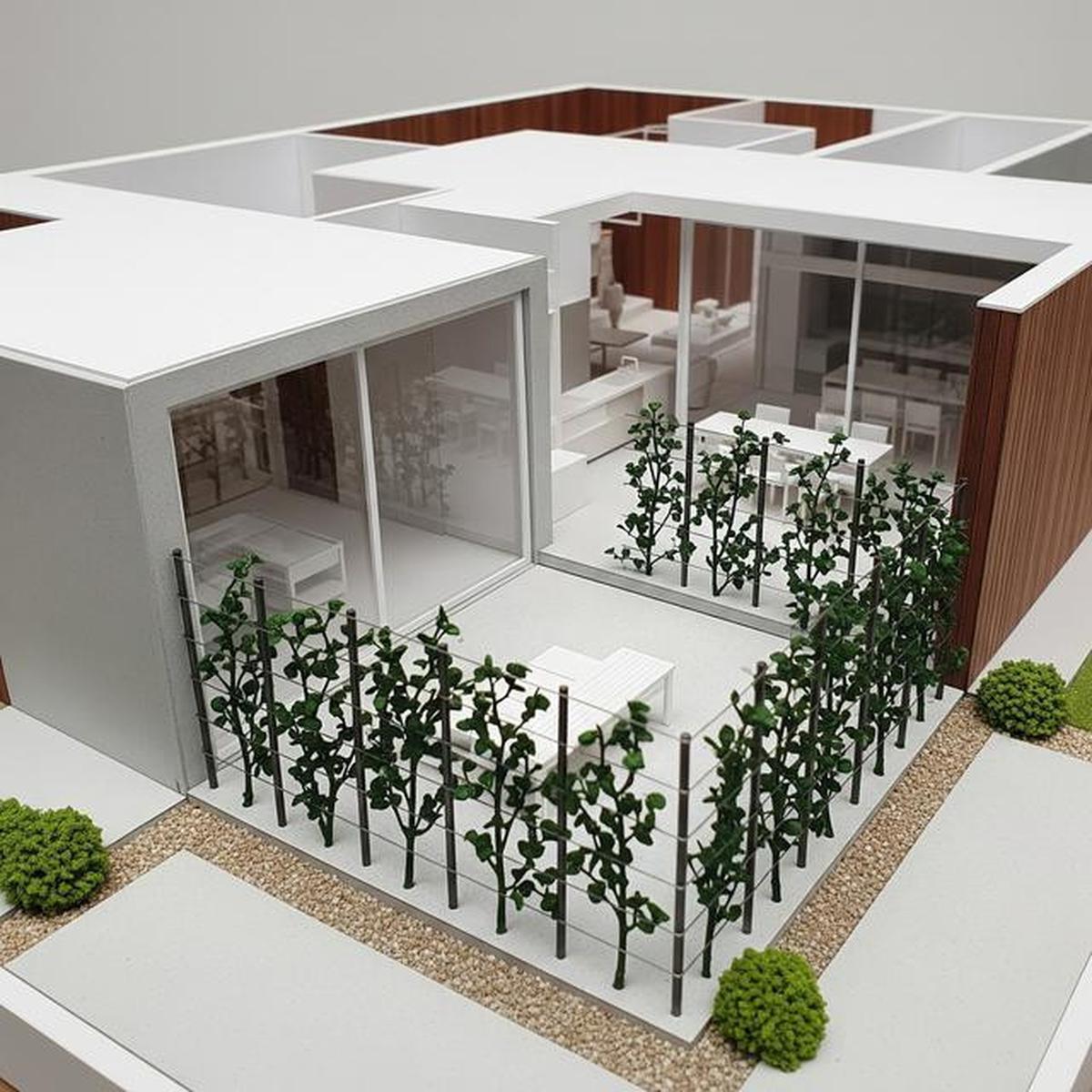 6 Model Rumah Kecil Tapi Luas dengan Pagar Tanaman Hias Modern Minimalis