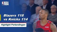 Damian Lillard dan CJ McCollum bergabung dengan 60 poin untuk memimpin Trail Blazers dalam kemenangan 118-114 atas Knicks.