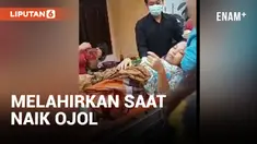 Viral! Emak-emak Melahirkan saat Naik Ojol