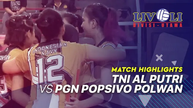 Berita video highlights Livoli 2019 di mana TNI AL Putri menang 3-1 atas  PGN Popsivo Polwan di GOR Dimyati, Banten, Selasa (15/10/2019).