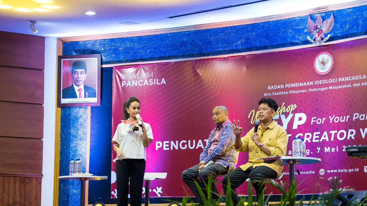 Badan Pembinaan Ideologi Pancasila (BPIP) kembali menyelenggarakan Workshop For Your Pancasila (FYP) untuk Content Creator wilayah Jawa Timur, di Universitas Muhammadiyah Malang (UMM), Selasa (7/5) (Istimewa)