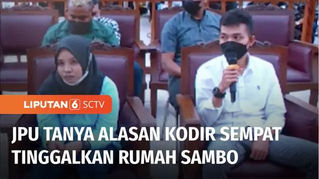VIDEO: Kodir Tinggalkan Rumah Sambo Usai Penembakan Yosua, Tanpa Dikunci dan CCTV Rusak