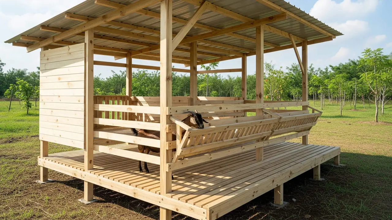 Model Kandang Kambing Perah Mini yang Bersih