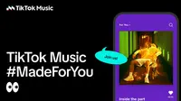Aplikasi TikTok Music kini resmi hadir untuk pengguna Android dan iOS di Indonesia. (Dok: TikTok)