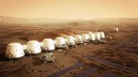 Buzz Aldrin, seorang mantan astronot mencetuskan proyek pembangunan pemukiman Mars dengan mendesain sebuah master plan